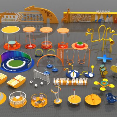 健身器材_儿童活动器材_儿童器械_无动力器材_儿童木马