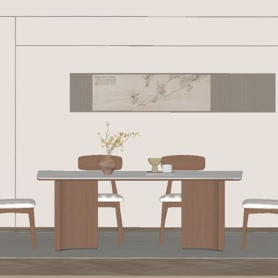 中古风餐厅 餐桌椅