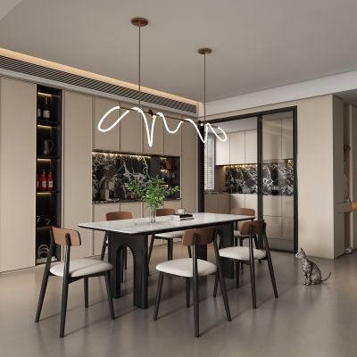 现代餐厅 餐桌椅