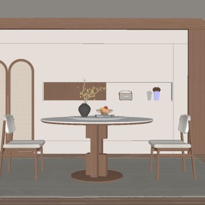 中古风餐厅 餐桌椅