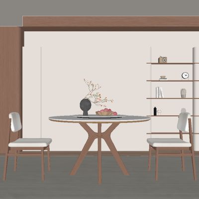 中古风餐厅 餐桌椅