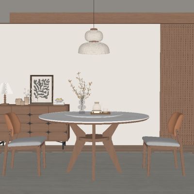 中古风餐厅 餐桌椅