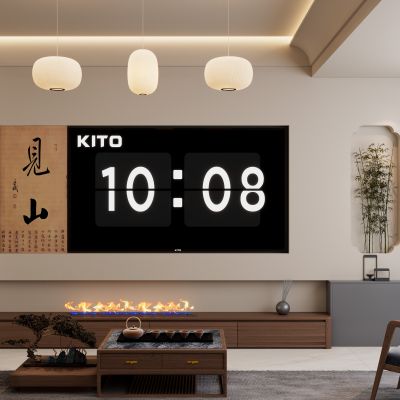 宋式 中古风 内嵌电视 国风画 宫灯 壁炉 格栅 电视墙