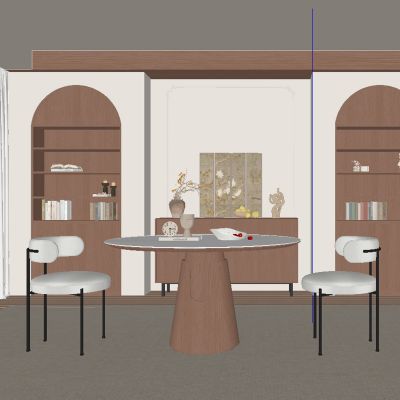 中古风餐厅 餐桌椅