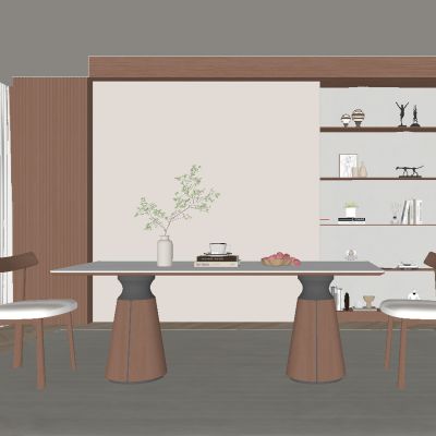 中古风餐厅 餐桌椅