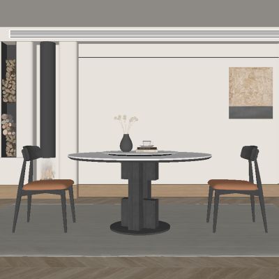 中古风餐厅 餐桌椅