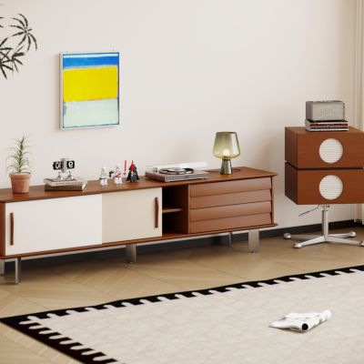 现代中古电视柜 电视柜组合 边柜 成品电视柜 电视柜摆件