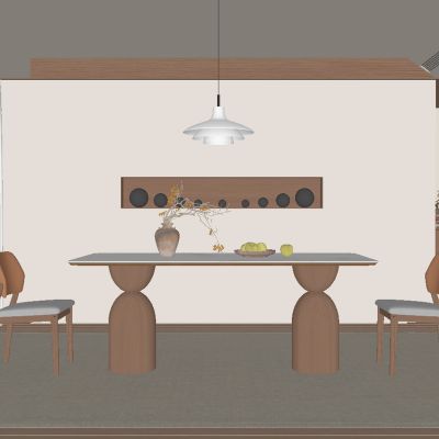 中古风餐厅 餐桌椅