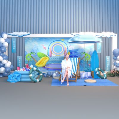 合影墙 打卡区 冰雪美陈 夏季美陈 艺术装置 互动区