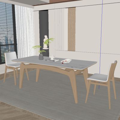 中古风餐厅 餐桌椅