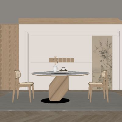 中古风餐厅 餐桌椅