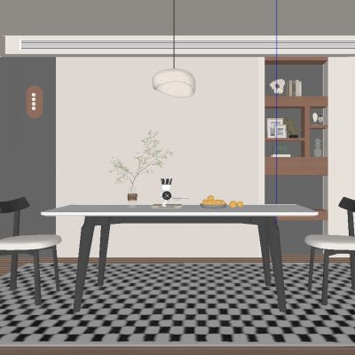 中古风餐厅 餐桌椅