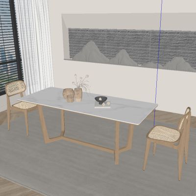 中古风餐厅 餐桌椅