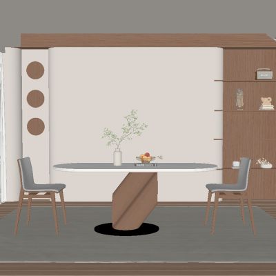 中古风餐厅 餐桌椅