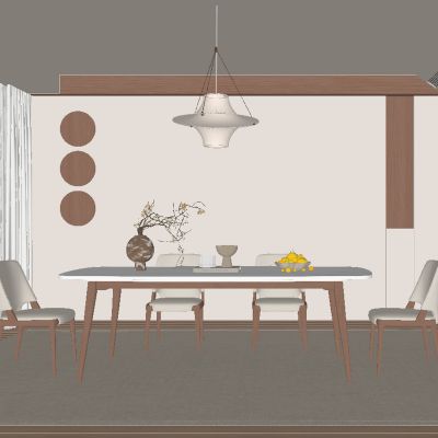 中古风餐厅 餐桌椅