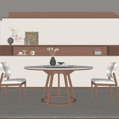 中古风餐厅 餐桌椅