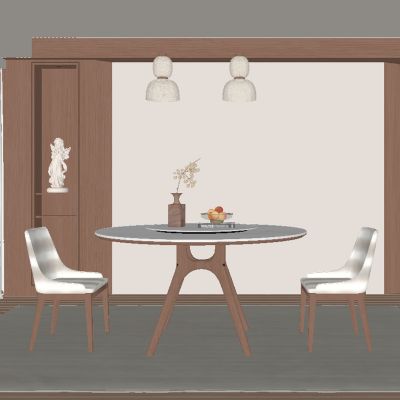 中古风餐厅 餐桌椅