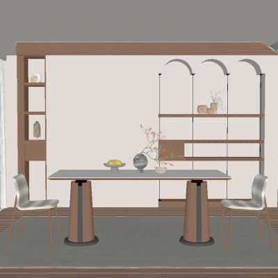 中古风餐厅 餐桌椅