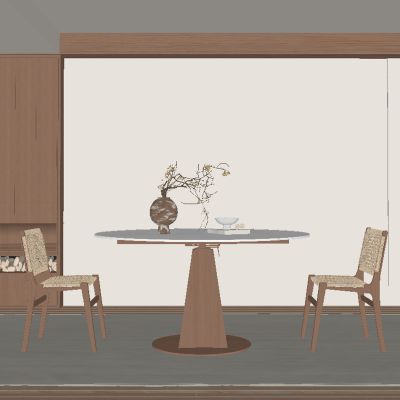 中古风餐厅 餐桌椅