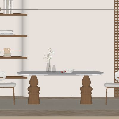 中古风餐厅 餐桌椅