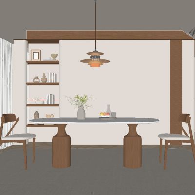 中古风餐厅 餐桌椅