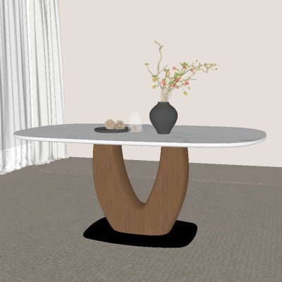 现代长餐桌椅组合