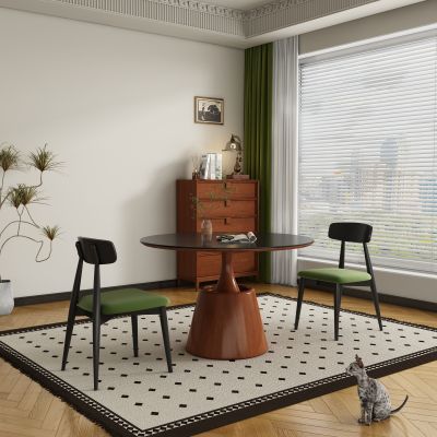 现代中古风餐厅 餐桌椅