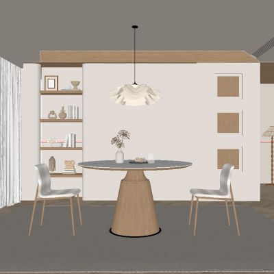 中古风餐厅 餐桌椅