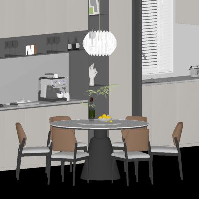 现代轻奢餐厅 餐桌椅