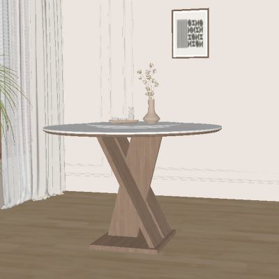 现代中古风餐桌椅