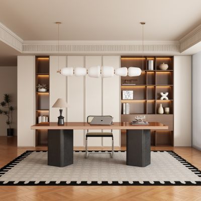 现代中古风书房