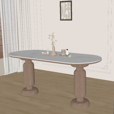 现代中古风餐桌椅