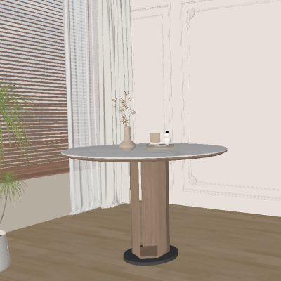 现代中古风餐桌椅