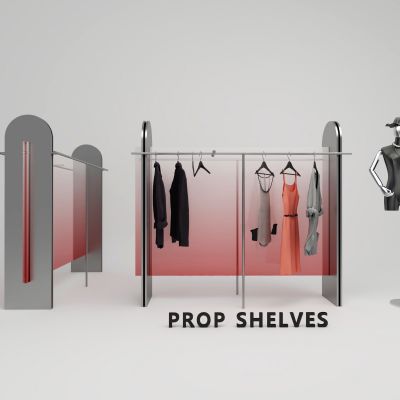 服装店货架挂衣架3D模型