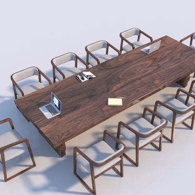 中式会议桌椅组合