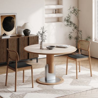 复古圆餐桌椅 实木圆餐桌椅