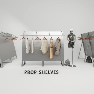 服装店货架挂衣架3D模型
