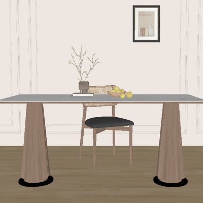 现代中古风餐桌椅