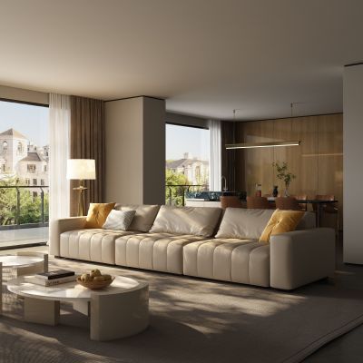 现代多人沙发 客厅