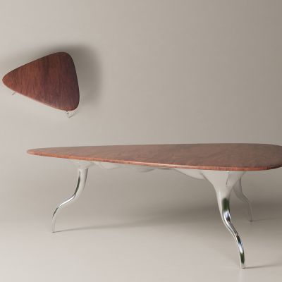 Todd Merrill Studio 实木餐桌 异型金属餐桌