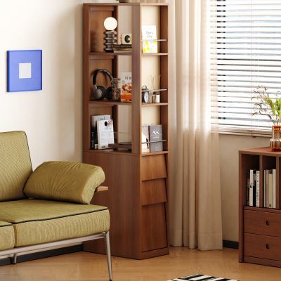 中古风落地置物架 书架 收纳柜