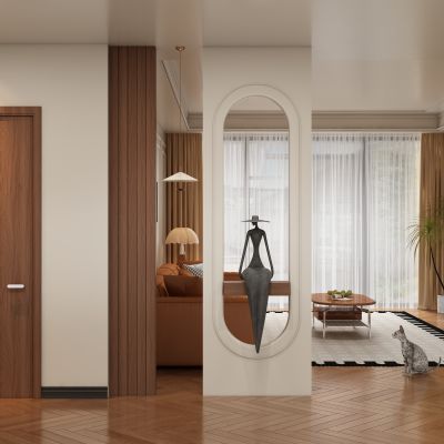 中古风玄关过道 隔断