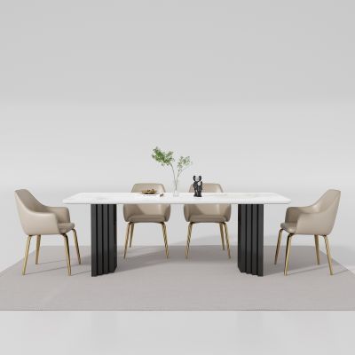 现代长餐桌椅
