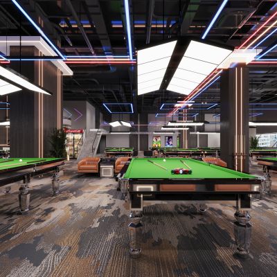 现代台球室 台球馆