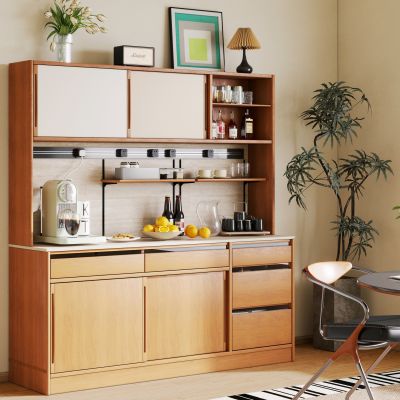 现代原木风餐边柜  成品餐边柜