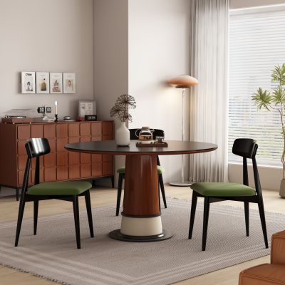 现代中古风餐厅 餐桌椅