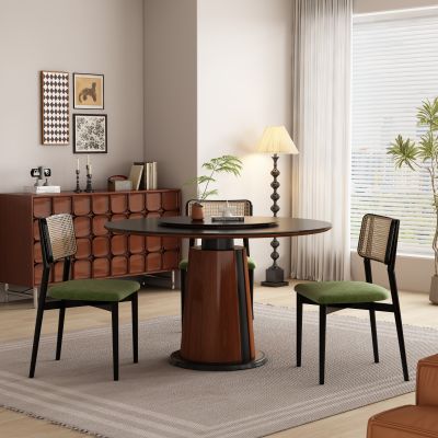 现代中古风餐厅 餐桌椅