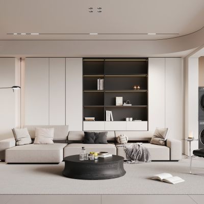 意式极简客厅 黑白客厅