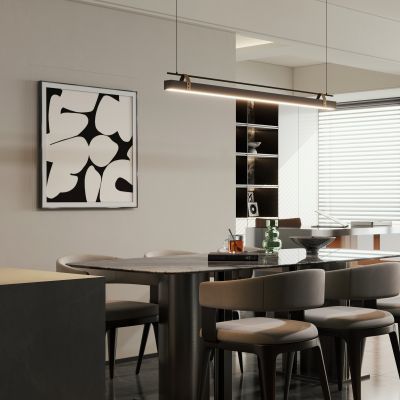 意式极简餐厅 意式餐桌椅 现代轻奢客厅