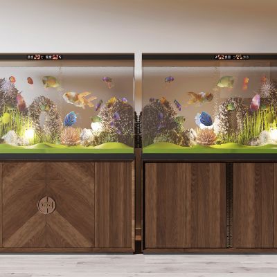 中式鱼缸柜